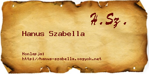Hanus Szabella névjegykártya